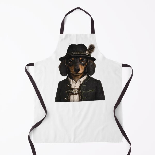 Item preview, Black Forest Dachshund in men's traditional dress designed and sold by filou designs.