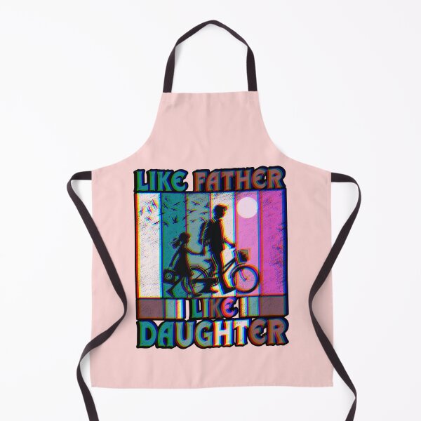 Item preview, Like Father Like Daughter Retro Glitch Dad and Girl Silhouette designed and sold by creativerooney.