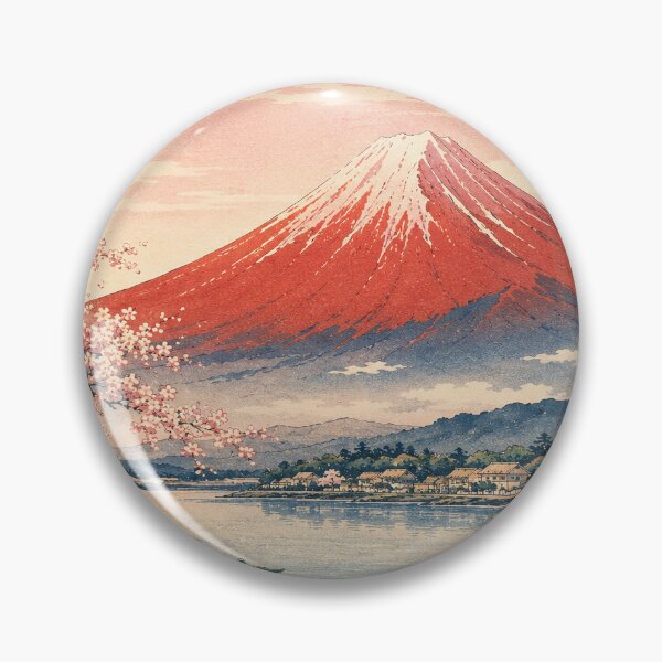 Item preview, Red Fuji with Cherry Blossoms designed and sold by Hidden Japan Coloring Book.