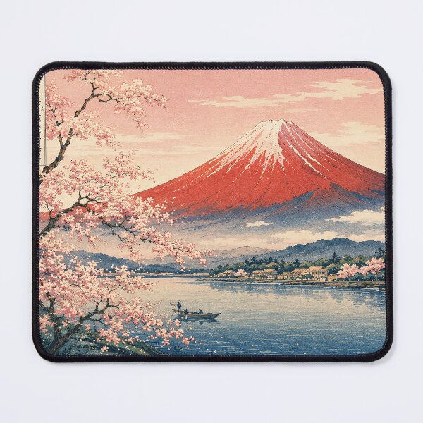 Item preview, Red Fuji with Cherry Blossoms designed and sold by Hidden Japan Coloring Book.