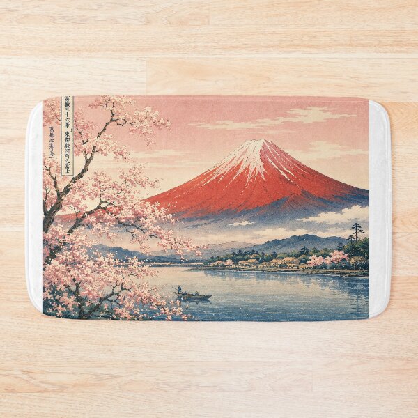 Item preview, Red Fuji with Cherry Blossoms designed and sold by Hidden Japan Coloring Book.