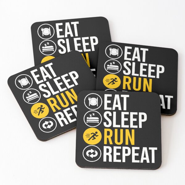 Item preview, Eat Sleep Run Repeat Motivation Quote designed and sold by teeperfect.