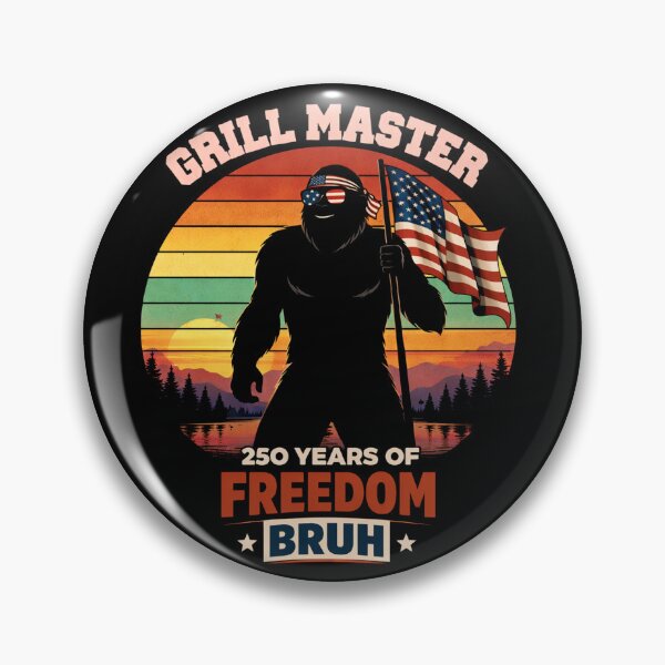 Item preview, Retro Vintage 4th of July Bigfoot American Flag Sasquatch designed and sold by PixelMarrero.