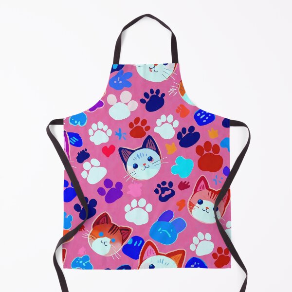 Item preview, Cute Kawaii Cat Paw Pattern – Colorful Pink Cat Lover Aesthetic Design designed and sold by IMuDesigner.