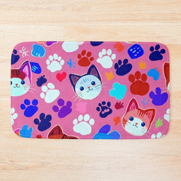 Item preview, Cute Kawaii Cat Paw Pattern – Colorful Pink Cat Lover Aesthetic Design designed and sold by IMuDesigner.