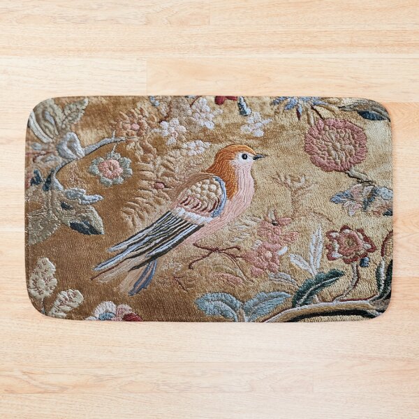 Item preview, Chinese Silk Oriental Floral Bird Peachy Carpet Pattern designed and sold by GrinGalore.