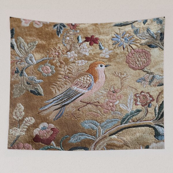 Item preview, Chinese Silk Oriental Floral Bird Peachy Carpet Pattern designed and sold by GrinGalore.