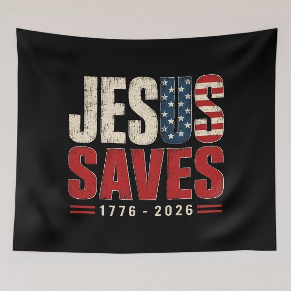 Item preview, Jesus Saves 1776 2026 USA 250th Anniverary 4th of July designed and sold by OlakunleOloroz.
