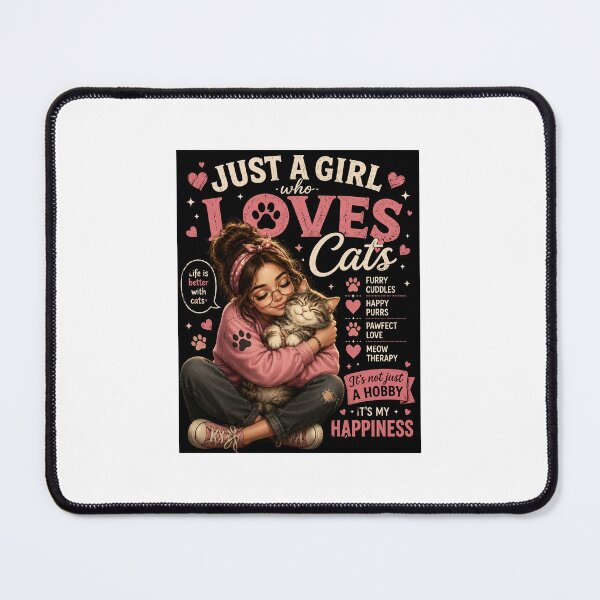 Item preview, Just A Girl Who Loves Cats | Cute Cat Lover Girl Design designed and sold by ArjunDev1994.