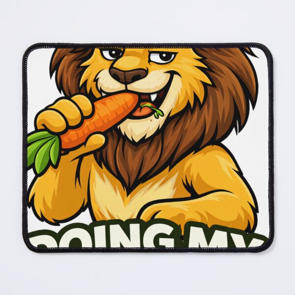 Item preview, Funny vegetarian lion eating vegetables designed and sold by VisualWeight.