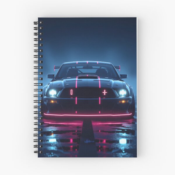 Item preview, Ford Mustang, Synthwave Cyberpunk art style designed and sold by Salimgor Hangaround Music.