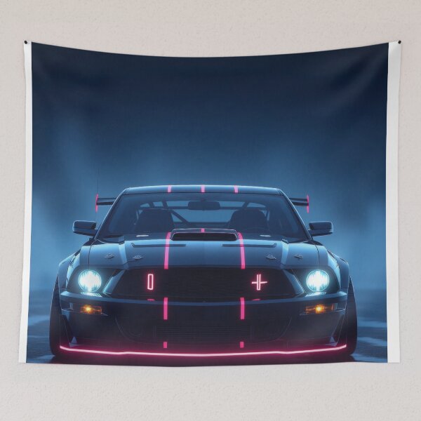Item preview, Ford Mustang, Synthwave Cyberpunk art style designed and sold by Salimgor Hangaround Music.