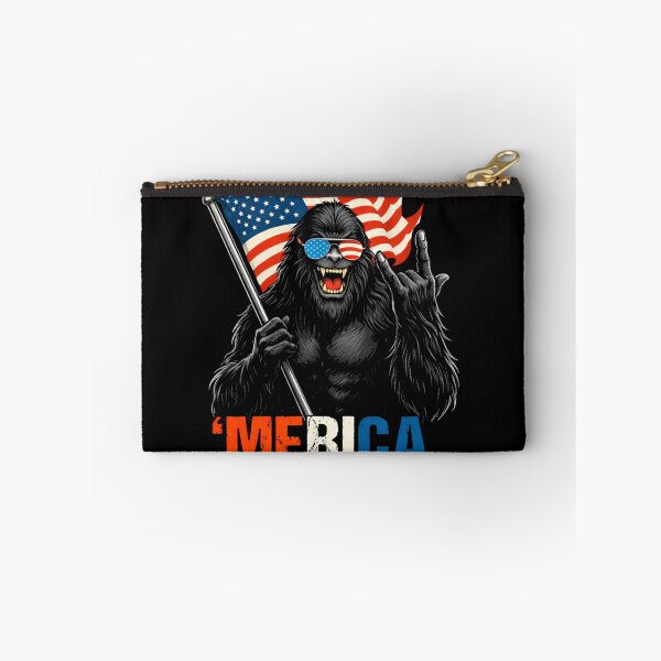 Item preview, Retro Vintage 4th of July Bigfoot American Flag Sasquatch designed and sold by PixelMarrero.