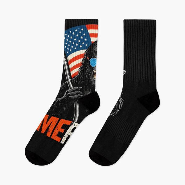 Item preview, Retro Vintage 4th of July Bigfoot American Flag Sasquatch designed and sold by PixelMarrero.