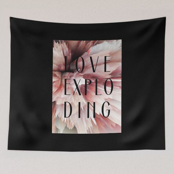 Item preview, Love Exploding Typography Pastel Abstract Art designed and sold by LekkieStudioArt.