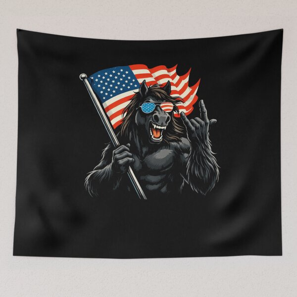 Item preview, Retro Vintage 4th of July Bigfoot American Flag Sasquatch designed and sold by PixelMarrero.