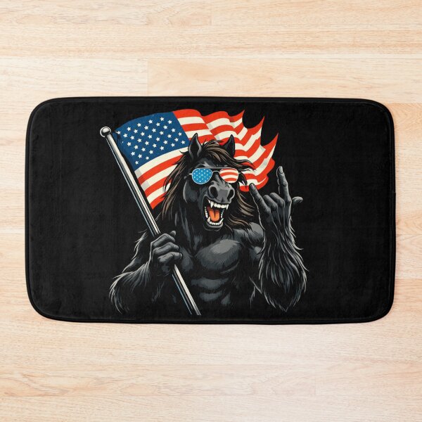 Item preview, Retro Vintage 4th of July Bigfoot American Flag Sasquatch designed and sold by PixelMarrero.