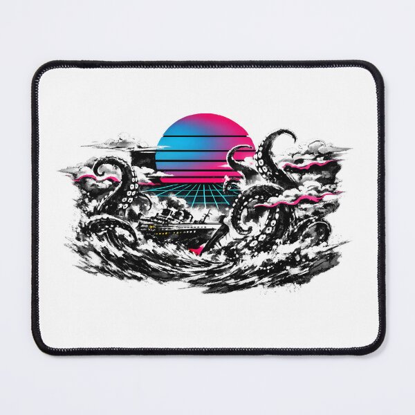 Item preview, Synthwave Sumi-e Kraken Attack designed and sold by KungPowUnicorn.