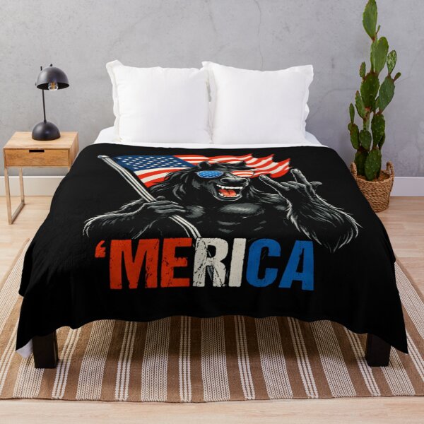 Item preview, Retro Vintage 4th of July Bigfoot American Flag Sasquatch designed and sold by PixelMarrero.