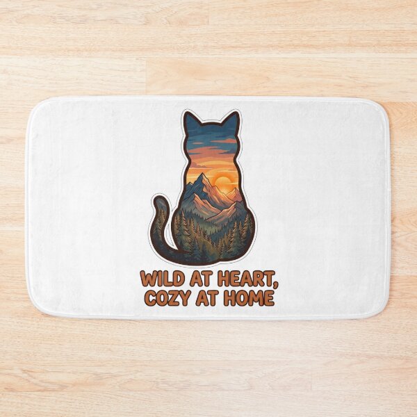 Item preview,  Wild at Heart Cozy at Home Cat Mountain Sunset Vintry Off designed and sold by VintryOff.