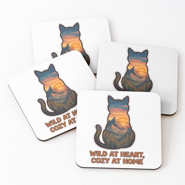 Item preview,  Wild at Heart Cozy at Home Cat Mountain Sunset Vintry Off designed and sold by VintryOff.