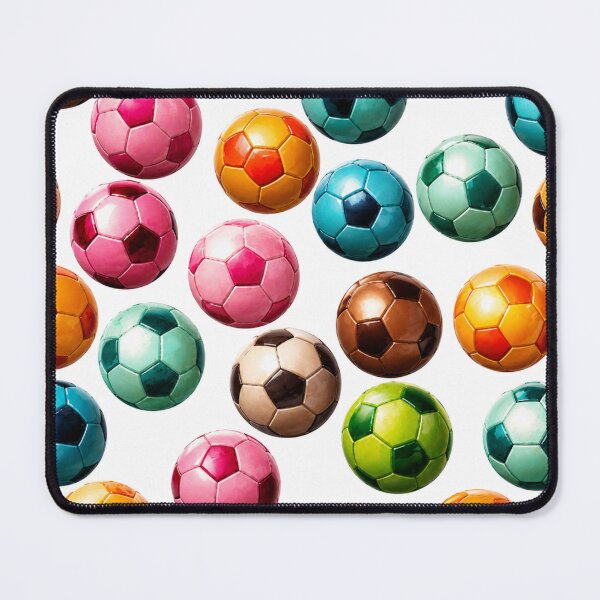 Item preview, Cute Candy Glossy Soccer Balls Pattern designed and sold by CatandTea.