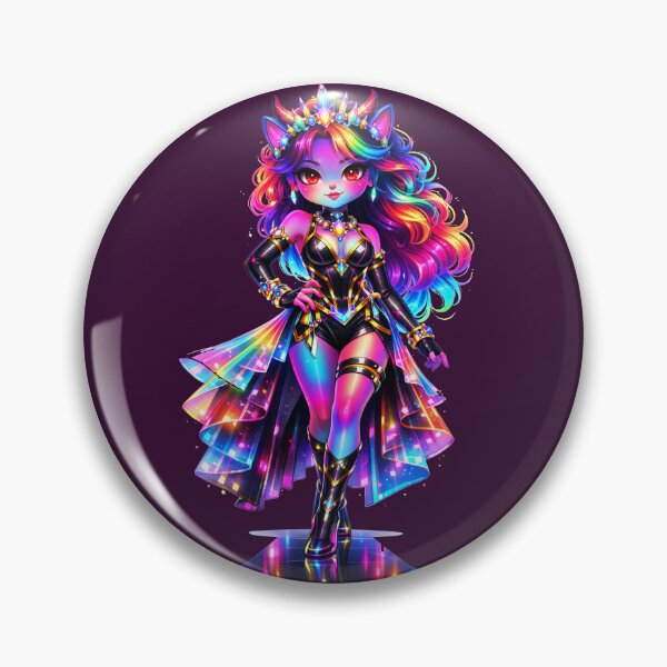 Item preview, Neon Cat Devil Fantasy Runway Fashion Art designed and sold by ChaEmm_Studio.
