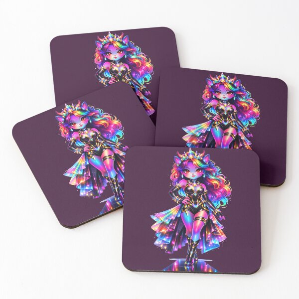 Item preview, Neon Cat Devil Fantasy Runway Fashion Art designed and sold by ChaEmm_Studio.