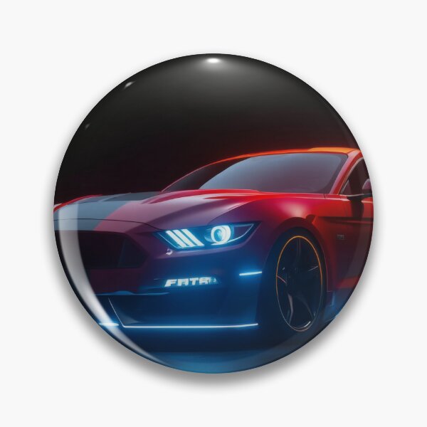 Item preview, Neon Red Muscle Car – Futuristic street racer in cyberpunk style designed and sold by Salimgor Hangaround Music.