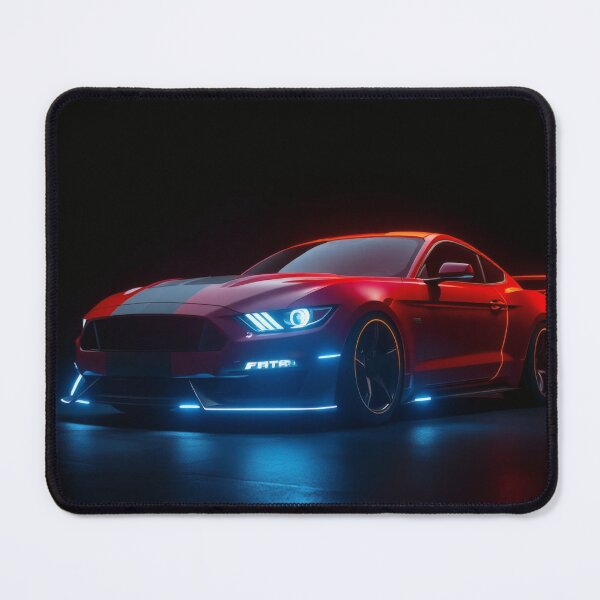Item preview, Neon Red Muscle Car – Futuristic street racer in cyberpunk style designed and sold by Salimgor Hangaround Music.