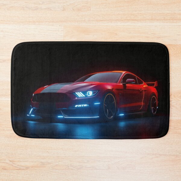 Item preview, Neon Red Muscle Car – Futuristic street racer in cyberpunk style designed and sold by Salimgor Hangaround Music.