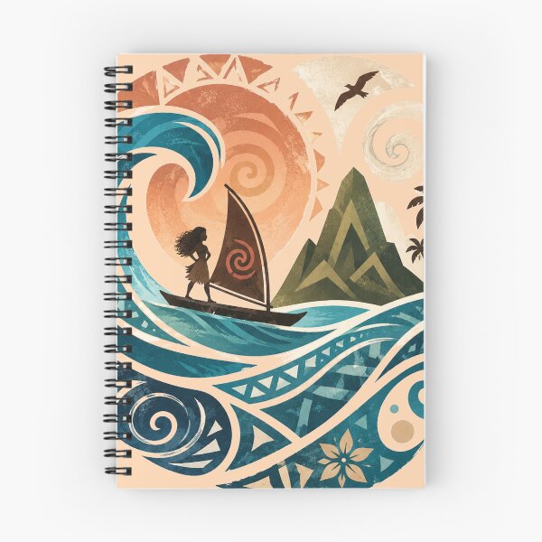 Item preview, Moana Inspired Abstract Ocean Adventure Art | Polynesian Island Wave Graphic | Tropical Voyage Illustration designed and sold by Dimu Co..