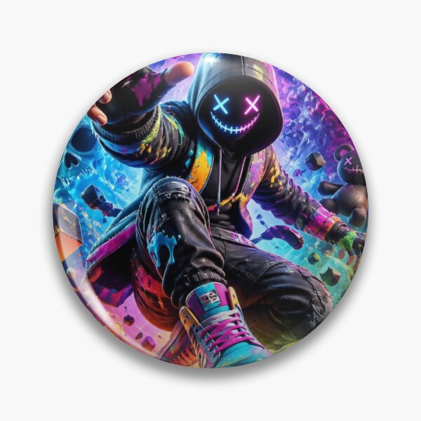 Item preview, Neon LED Mask DJ Gamer Cyberpunk Urban Graffiti Art designed and sold by AgnesB77.