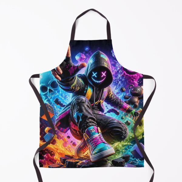 Item preview, Neon LED Mask DJ Gamer Cyberpunk Urban Graffiti Art designed and sold by AgnesB77.