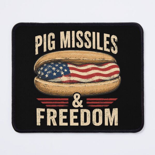 Item preview, Pig Missiles and Freedom 4th of July Patriotic Hotdog designed and sold by OlakunleOloroz.