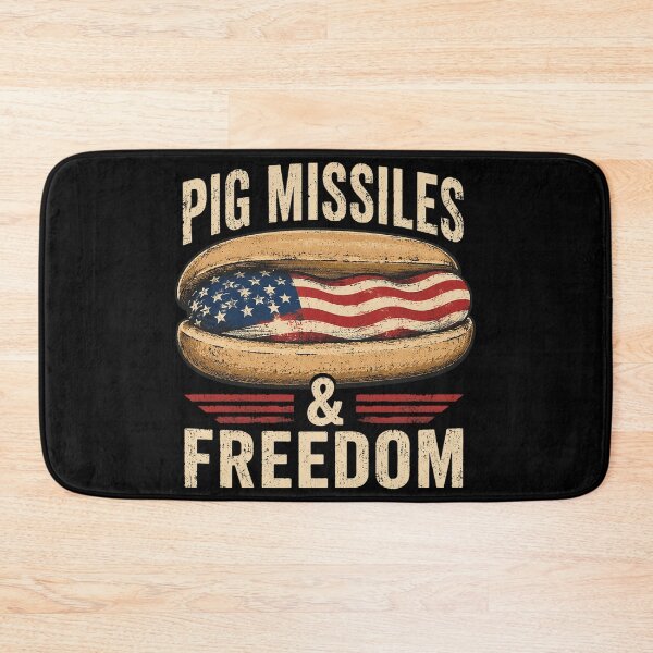 Item preview, Pig Missiles and Freedom 4th of July Patriotic Hotdog designed and sold by OlakunleOloroz.