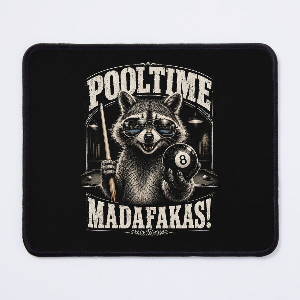 Item preview, Pooltime Madafakas Cool Raccoon with 8-Ball designed and sold by zoes-ink.