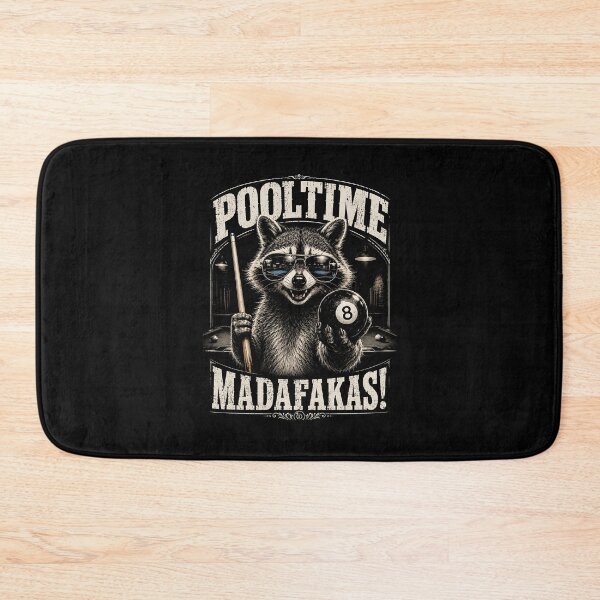 Item preview, Pooltime Madafakas Cool Raccoon with 8-Ball designed and sold by zoes-ink.