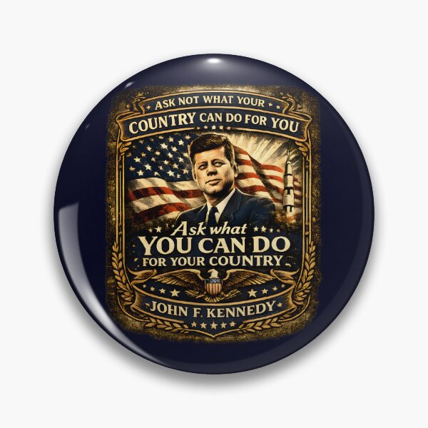 Item preview, JFK Ask Not What Your Country Can Do for You Quote | Vintage Patriotic Poster designed and sold by RockyLambda.