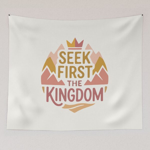 Item preview, Seek First the Kingdom - Christian Bible Verse Quote designed and sold by stylishdzign.
