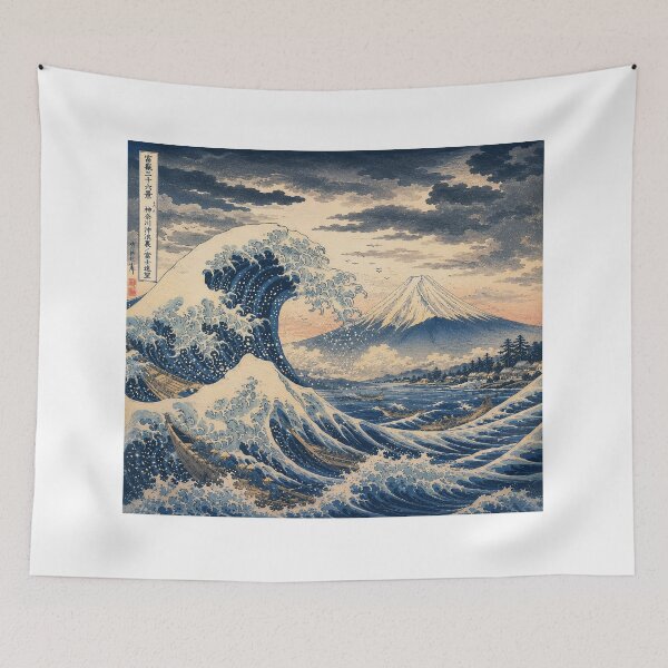 Item preview, Epic Wave and Snow Fuji designed and sold by Hidden Japan Coloring Book.