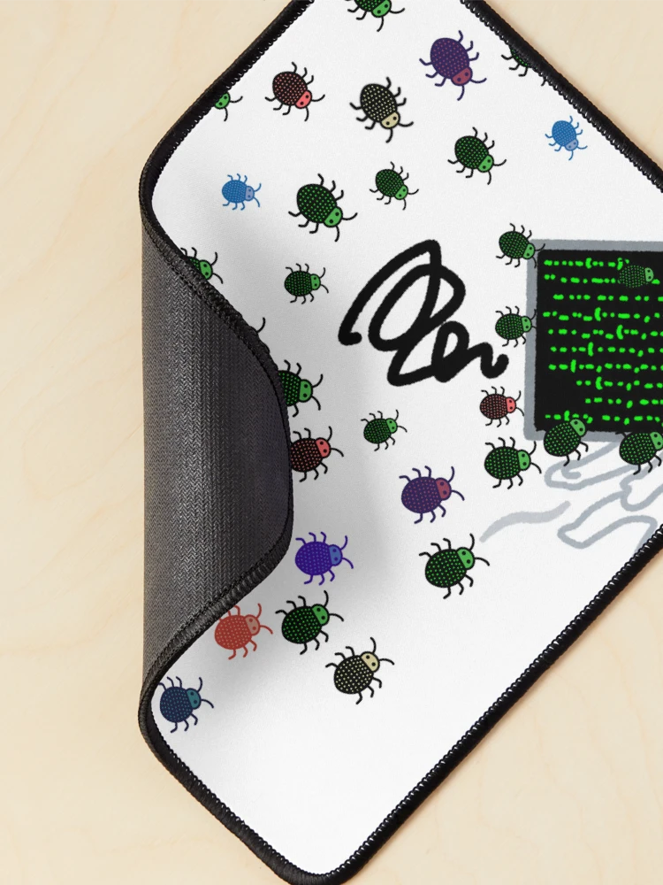 Thumbnail 2 of 5, Mouse Pad, Programming bugs attack designed and sold by رَتُّوجَة.