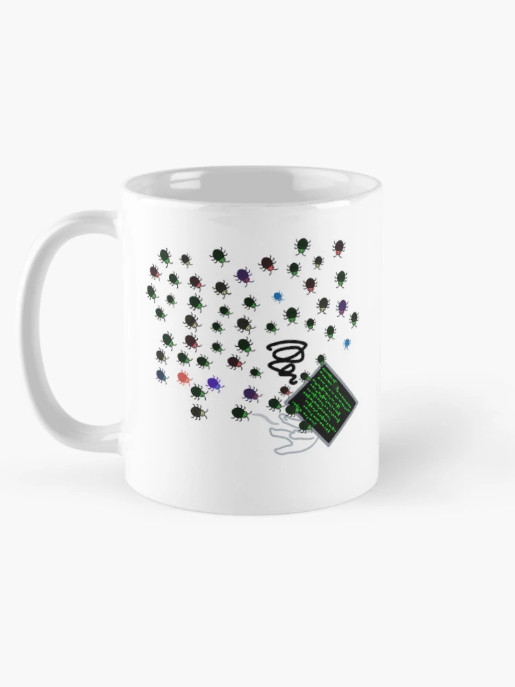 Thumbnail 5 of 6, Coffee Mug, Programming bugs attack designed and sold by رَتُّوجَة.