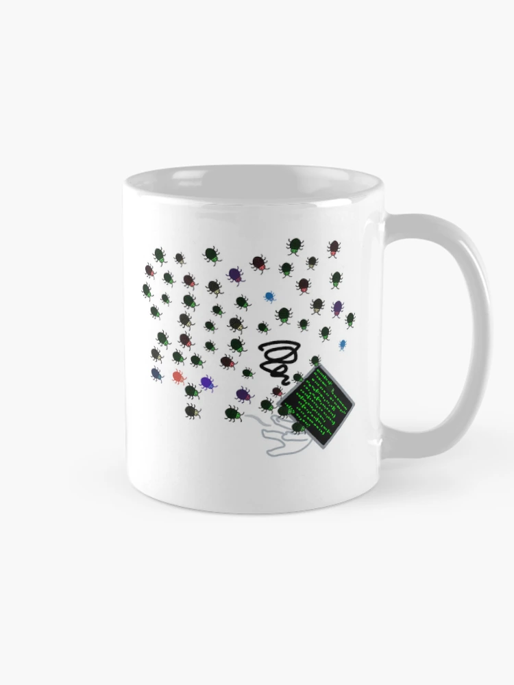 Thumbnail 3 of 6, Coffee Mug, Programming bugs attack designed and sold by رَتُّوجَة.
