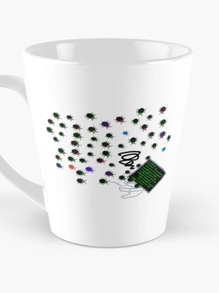 Thumbnail 3 of 4, Coffee Mug, Programming bugs attack designed and sold by رَتُّوجَة.