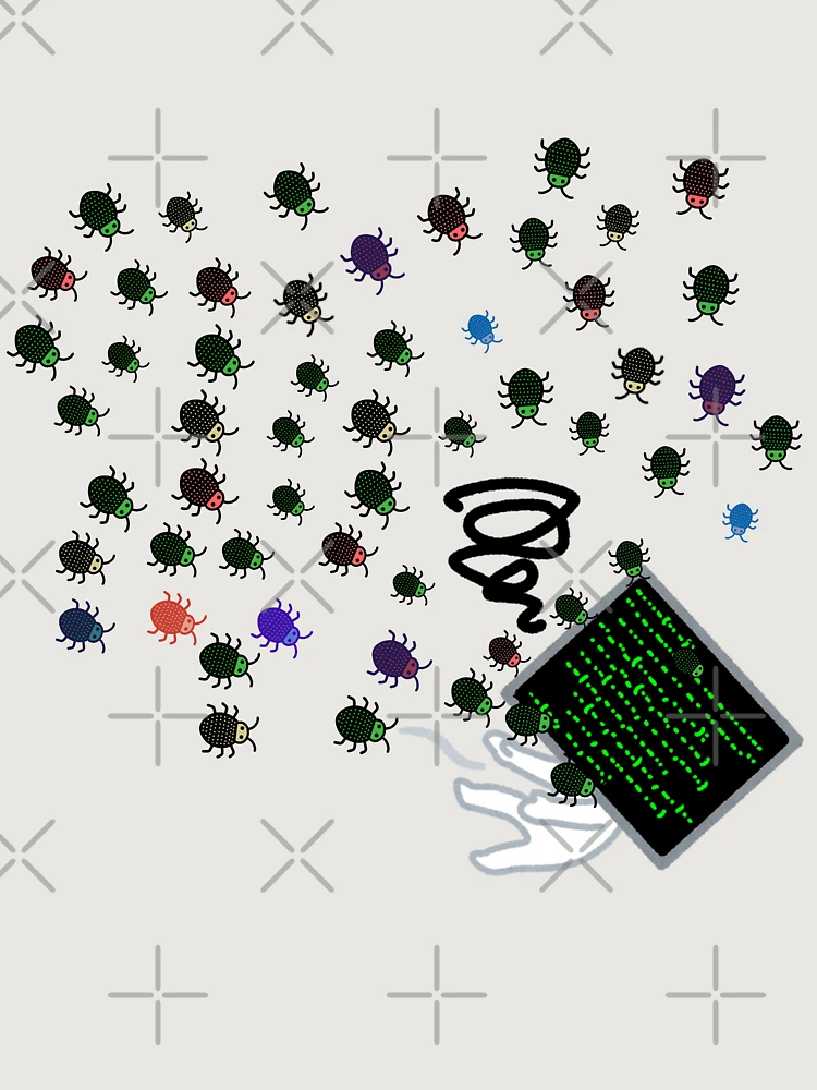 Thumbnail 6 of 6, Premium Oversized Sweatshirt, Programming bugs attack designed and sold by رَتُّوجَة.