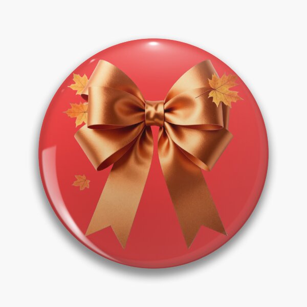 Item preview, Autumnal Opulence Metallic Gold and Orange Bow Art Print designed and sold by TaBogroupsRed.