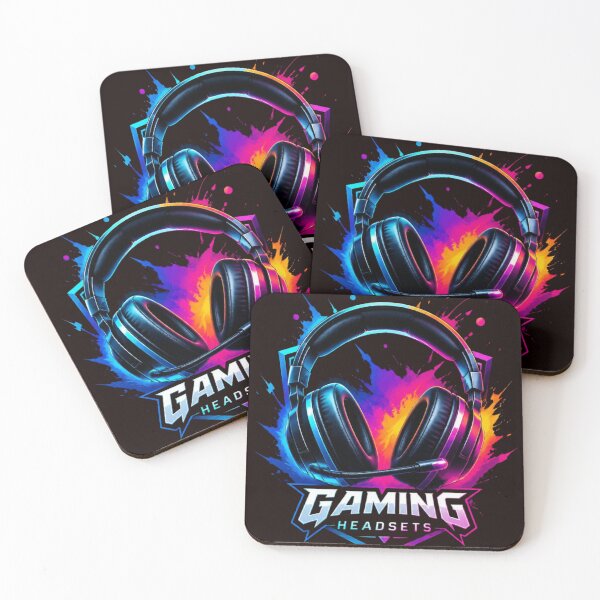 Item preview, Neon Gaming Headsets Colorful Paint Splatter Gamer Art designed and sold by AgnesB77.