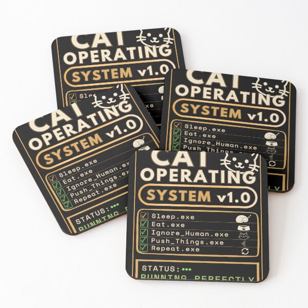 Item preview, Cat Operating System v1.0 Funny Programmer Cat Lover T-Shirt designed and sold by Uvclick.