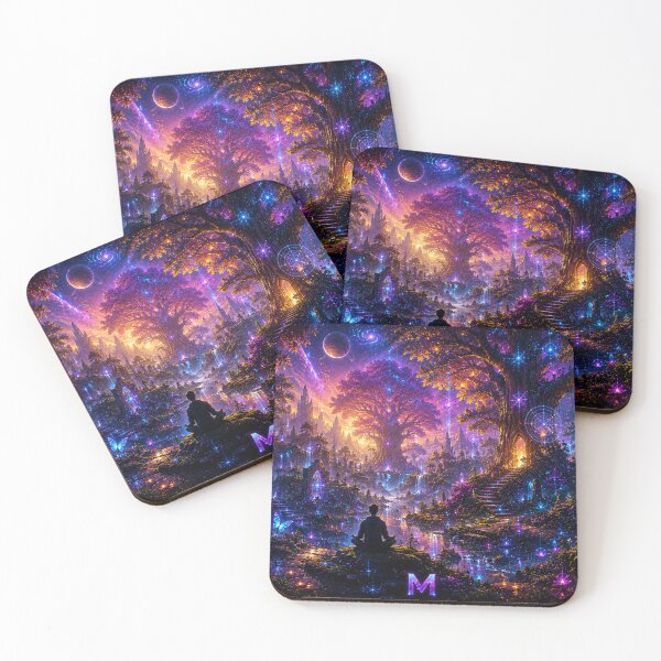 Item preview, Meditating in the Bioluminescent Magic Forest designed and sold by bbbpetr100.